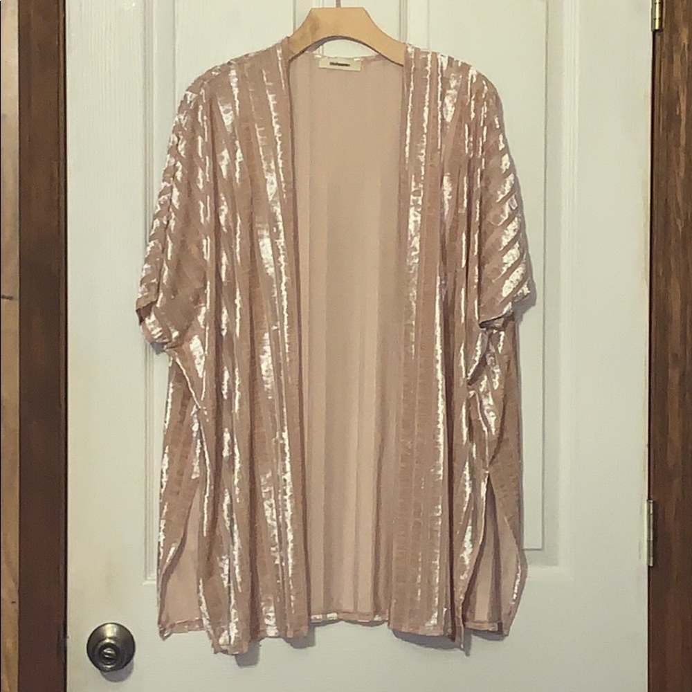 Pink velvet cover up
